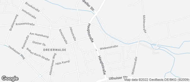 Karte mit Standort von Bäckerei & Konditorei Herbers Dreierwalde