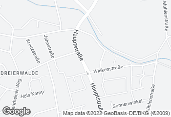 Karte mit Standort von Bäckerei & Konditorei Herbers Dreierwalde