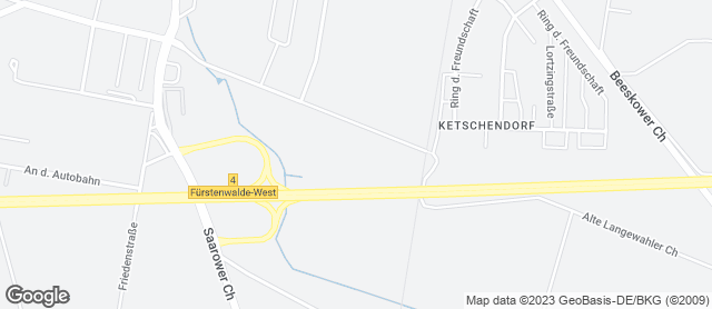 Karte mit Standort von Bäcker Wahl Fürstenwalde Kaufland