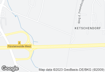 Karte mit Standort von Bäcker Wahl Fürstenwalde Kaufland