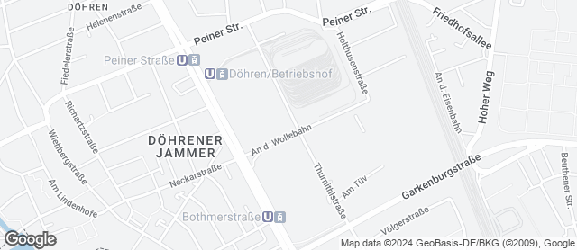 Karte mit Standort von Stadtländer Wochenmarkt Hannover- Fiedelerplatz