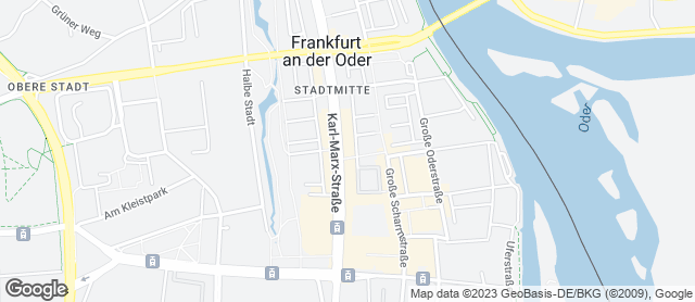 Karte mit Standort von Bäckerei Dreißig Café Frankfurt (Oder)