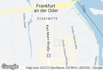 Karte mit Standort von Bäckerei Dreißig Café Frankfurt (Oder)