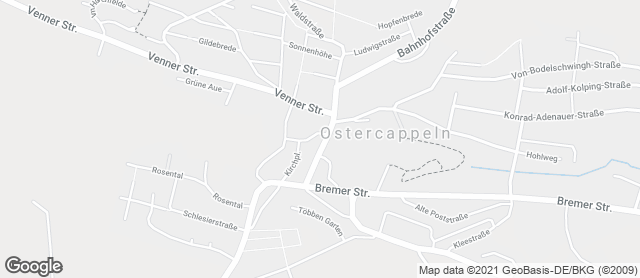 Karte mit Standort von Bäckerei Berelsmann GmbH