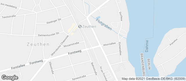 Karte mit Standort von Feinbäckerei Heider im Rewe Zeuthen