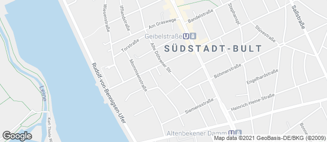 Karte mit Standort von Bäckerei Borchers Alte Döhrener Str.