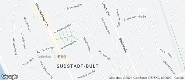 Karte mit Standort von Stadtländer Wochenmarkt Hannover-Stephansplatz
