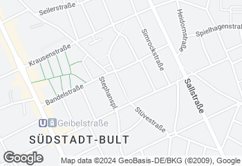 Karte mit Standort von Stadtländer Wochenmarkt Hannover-Stephansplatz