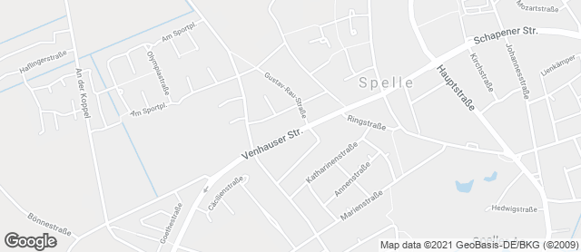 Karte mit Standort von Bäckerei & Konditorei Herbers Spelle