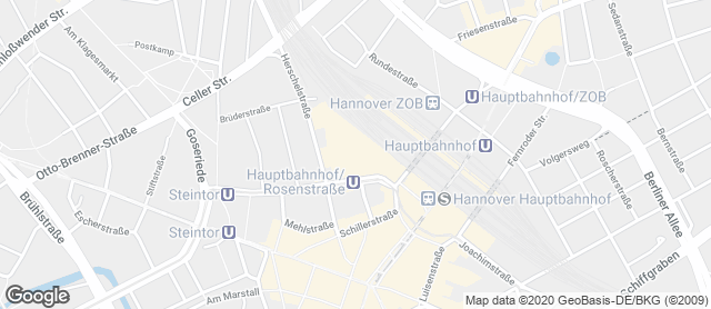 Karte mit Standort von Bosselmann. Die Landbäckerei GmbH  Hauptbahnhof I