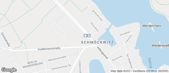 Karte mit Standort von Feinbäckerei Heider im Rewe Schmöckwitz