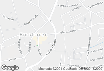 Karte mit Standort von Bäckerei Puls