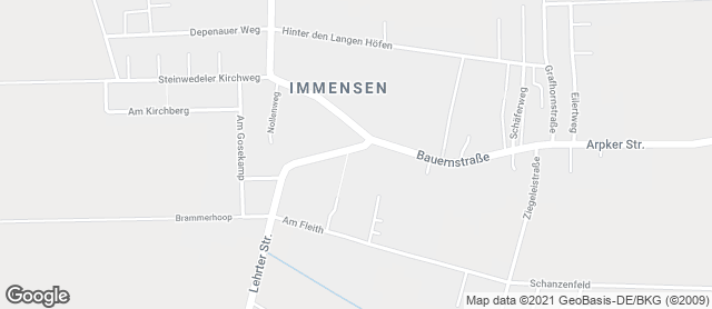 Karte mit Standort von Bäckerei Balkenholl in Immensen
