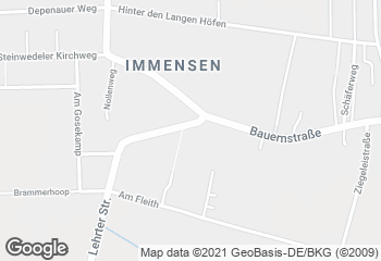 Karte mit Standort von Bäckerei Balkenholl in Immensen