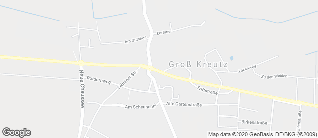 Karte mit Standort von Landbäckerei Kirstein