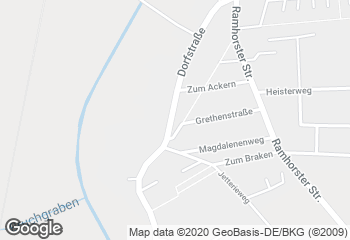 Karte mit Standort von Henne‘s Backhaus