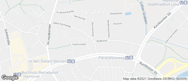 Karte mit Standort von Bäckerei und Konditorei Heiser GbR Bothfeld