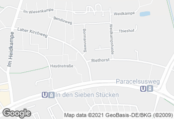 Karte mit Standort von Bäckerei und Konditorei Heiser GbR Bothfeld