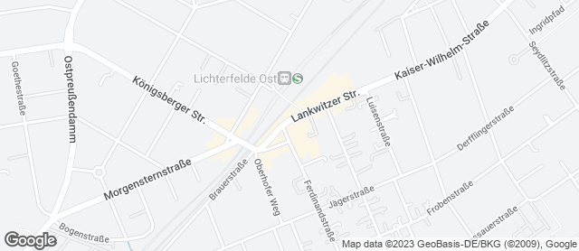 Karte mit Standort von Bäcker Wiedemann GmbH STEGLITZ-ZEHLENDORF