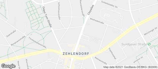 Karte mit Standort von Weichardt-Brot Zehlendorf