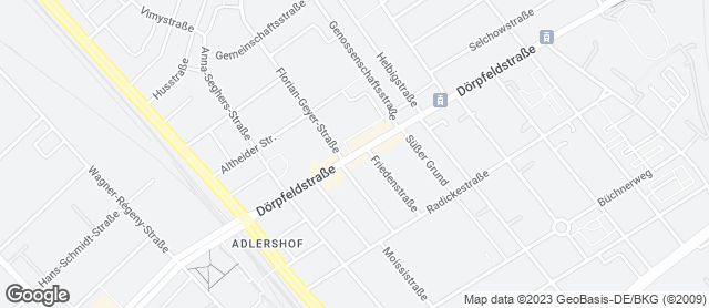 Karte mit Standort von Bäcker Wahl Dörpfeldstraße
