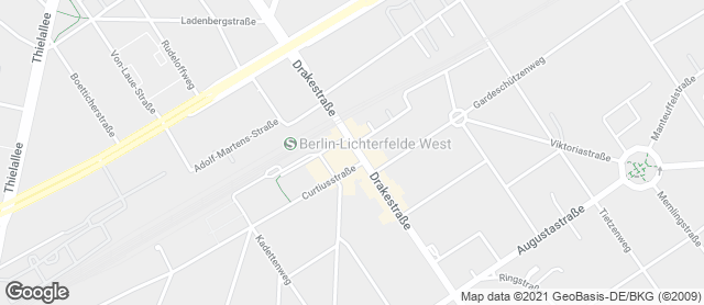 Karte mit Standort von Bäcker Wiedemann GmbH STEGLITZ-ZEHLENDORF