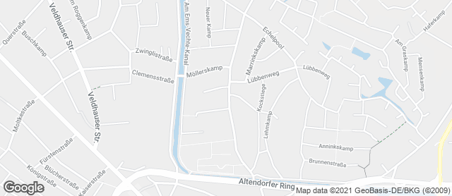 Karte mit Standort von Bäckerei Wintering -  Backshop Deegfelder Weg