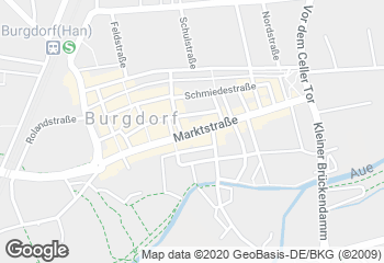 Karte mit Standort von Bosselmann. Die Landbäckerei GmbH   Marktcafe Burgdorf