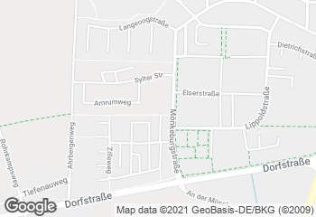 Karte mit Standort von Bäckerei Hanisch