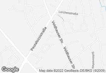 Karte mit Standort von Bäckerei Sundag GmbH & Co. KG / Wohnpark Bookholt - Nordhorn