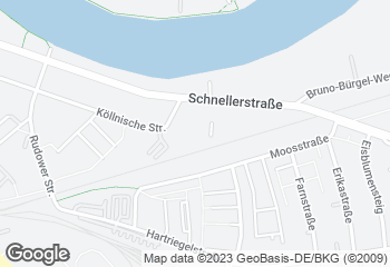 Karte mit Standort von Bäcker Wahl Schöneweide REWE