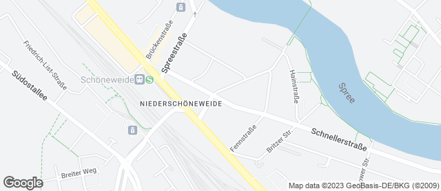 Karte mit Standort von Bäcker Wahl Berlin Schöneweide