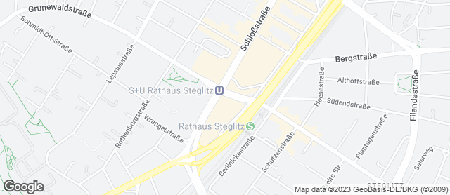 Karte mit Standort von Bäcker Wiedemann GmbH STEGLITZ-ZEHLENDORF  Steglitzer Kreisel