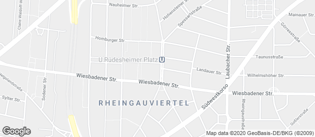 Karte mit Standort von BioBackHaus Leib GmbH Rüdesheimer Str. 8