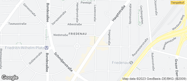 Karte mit Standort von Bäcker Wiedemann GmbH  TEMPELHOF-SCHÖNEBERG