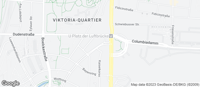 Karte mit Standort von Bäcker Wiedemann GmbH TEMPELHOF-SCHÖNEBERG