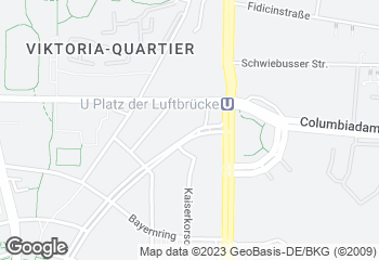 Karte mit Standort von Bäcker Wiedemann GmbH TEMPELHOF-SCHÖNEBERG