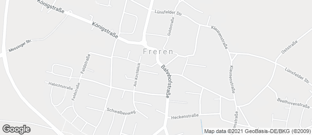 Karte mit Standort von Bäckerei & Cafe Köbbe