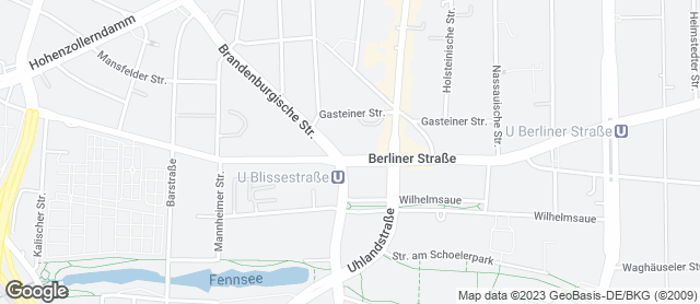 Karte mit Standort von Bäcker Wiedemann GmbH  CHARLOTTENBURG- WILMERSDORF