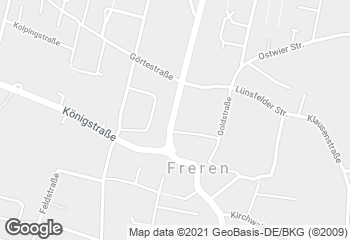 Karte mit Standort von Bäckerei Konditorei Lebensmittel Fehren GmbH