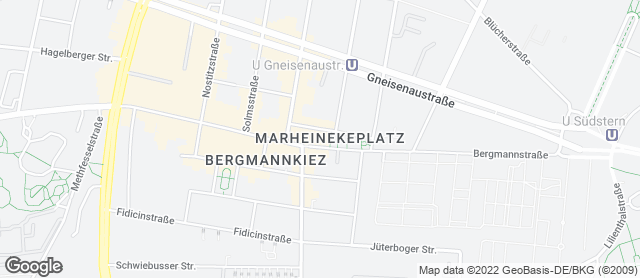 Karte mit Standort von BioBackHaus Leib GmbH Marheinekeplatz 15 Markthalle Stand.Nr. 1.22