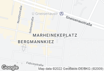 Karte mit Standort von BioBackHaus Leib GmbH Marheinekeplatz 15 Markthalle Stand.Nr. 1.22