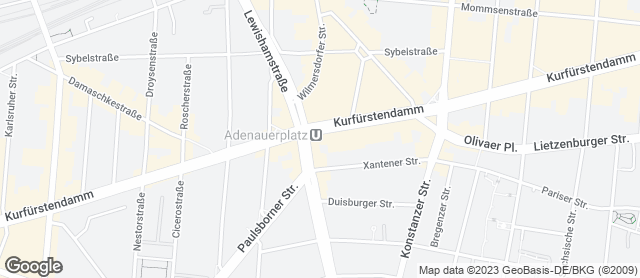 Karte mit Standort von Bäcker Wiedemann GmbH  CHARLOTTENBURG- WILMERSDORF