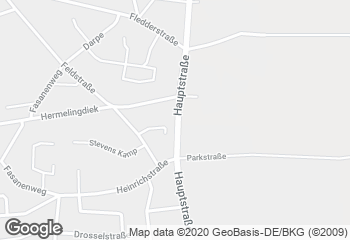 Karte mit Standort von Landbäckerei Wintering mit Café beim Lidl in Lohne