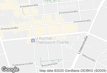 Karte mit Standort von Junge Die Bäckerei. - Rudi-Dutschke-Straße