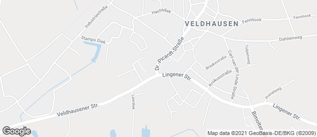Karte mit Standort von Schäfer's Brotstuben Filiale Veldhausen
