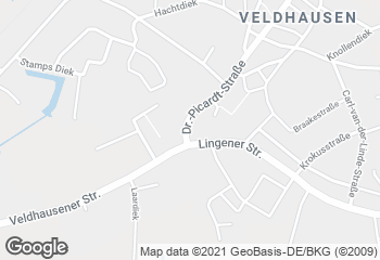 Karte mit Standort von Schäfer's Brotstuben Filiale Veldhausen