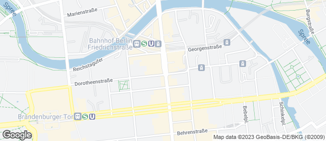 Karte mit Standort von Bäcker Wiedemann GmbH   Mitte  Friedrich-Carré