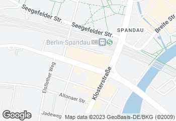 Karte mit Standort von Bäcker Wiedemann GmbH EKZ Spandau Arcaden