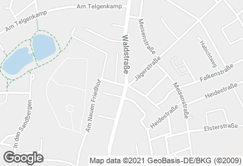 Karte mit Standort von Schäfer's Brotstuben Filiale Waldstraße